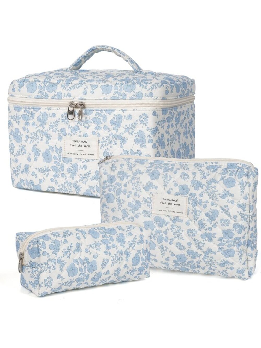 Quilted Makeup Bag | Stylish Cosmetic Organizer for Women | Travel-Friendly
